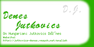denes jutkovics business card